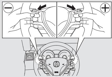 Acura TL (2014) - Utilisation des selecteurs de vitesse à palette à la position D (mode d'embrayage D à palette) - 1