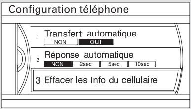 Acura TL (2014) - Pour effacer l'information du téléphone cellulaire (un téléphone) - 1