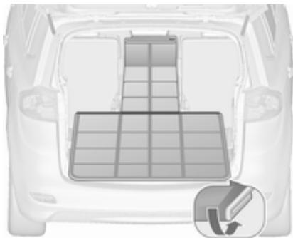 OPEL Zafira C (2016-2019) - par ex., seul le dossier central est rabattu - 2