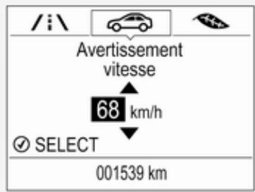 OPEL Zafira C (2016-2019) - Avertissement de vitesse - 1