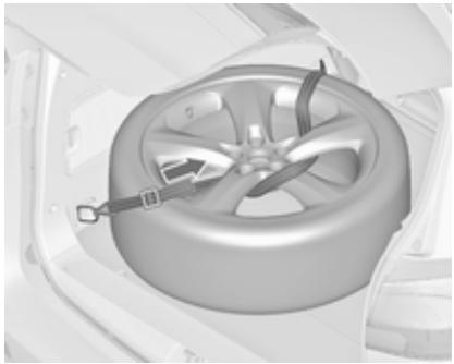 OPEL Zafira C (2016-2019) - Rangement d'une roue de plein format endommagée dans le coffre - 2