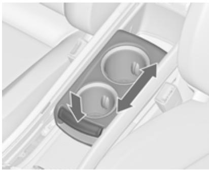 OPEL Zafira C (2016-2019) - Porte-gobelets coulissant dans l'accoudoir FlexConsole - 1
