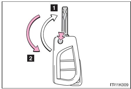 Scion tC 2 (2014) - Utilisation de la clé (si le vehicule en est doté) - 1