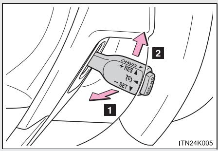 Scion tC 2 (2014) - Annulation et restauration de la régulation à vitesse constante - 1