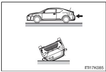 Scion tC 2 (2014) - Types de collision qui n'entraîneront pas le déploiemment des coussins gonflables SRS (coussins gonflables SRS avant) - 4