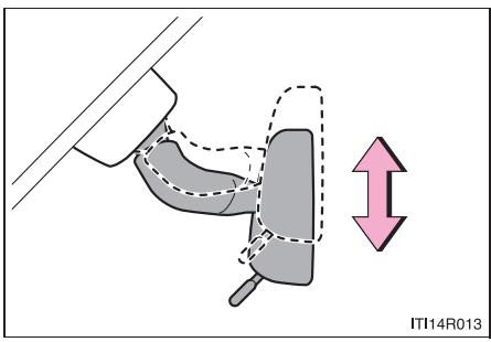 Scion tC 2 (2014) - Réglage de la hauteur du rétroviseur - 1