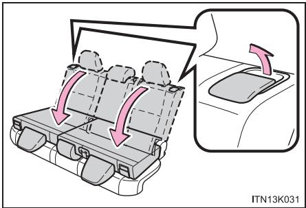 Scion tC 2 (2014) - Rabattement des dossiers des sièges arrrière - 1