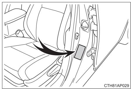 TOYOTA Auris 2 (2015-2018) - Étiquette d'informations relatives à la charge des pneus - 1