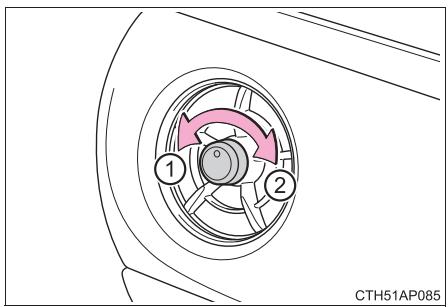 TOYOTA Auris 2 (2015-2018) - Réglage de l'orientation, de l'ouverture et de la fermeture des sorties d'air - 3