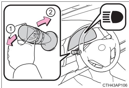 TOYOTA Auris 2 (2015-2018) - Activation des feux de route - 1