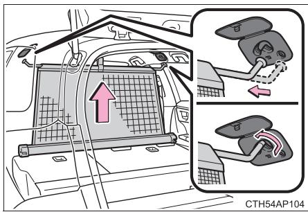 TOYOTA Auris 2 (2015-2018) - Utilisation du filet de séparation - 3