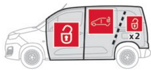 CITROEN Berlingo 3 (2018-2023) - Déverrouillage total ou sélectif - 2