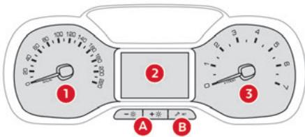 CITROEN Berlingo 3 (2018-2023) - Combiné LCD Picto - 1