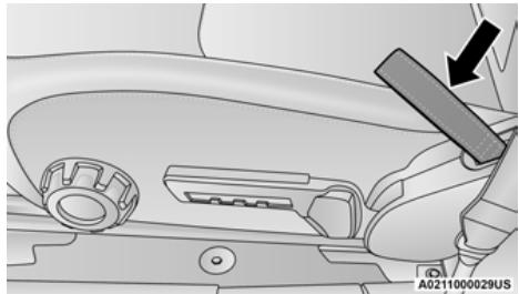 JEEP Gladiator (2021) - Réglage manuel de l'inclinaison du dossier de siège avant - 1
