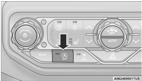 JEEP Gladiator (2021) - DÉSACTIVATION MANUELLE DU SYSTème D'ARRÊT ET DE DEMARRAGE - 1