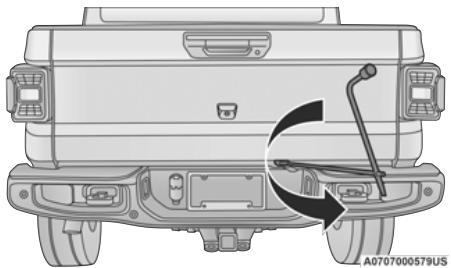 JEEP Gladiator (2021) - RETRAIT DE LA ROUE DE SECOURS - 4