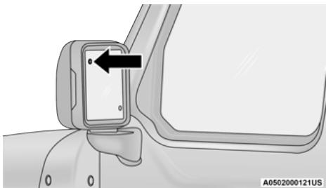 JEEP Gladiator (2021) - Emplacement du radar du système de surveillance des angles morts (côte gauche illustré) - 1