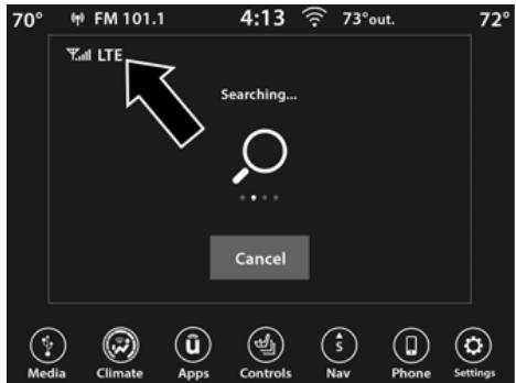 JEEP Gladiator (2021) - Indicateurs des services connectés du système Uconnect 4C ou 4C NAVIGATION - 1
