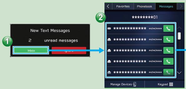 SUBARU WRX (2021) - - Procedure à suivre: Passer des appeals à partir du répertoire téléphonique - - 5