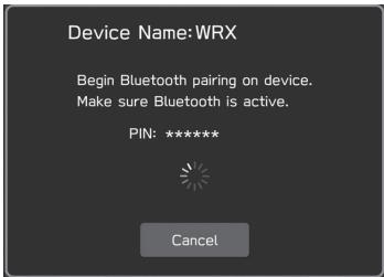 SUBARU WRX (2021) - ENREGISTREMENT D'UN TÉLÉPHONE/PERIPHÉRIQUE Bluetooth - 1