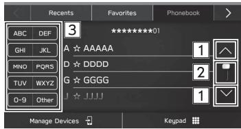 SUBARU WRX (2021) - UTILISATION DE L'ÉCRAN DE LISTE - 2