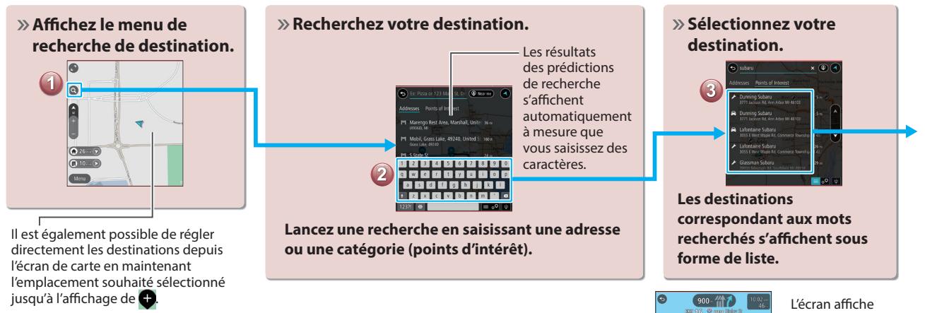 SUBARU WRX (2021) - - Procedure à suivre: Guidage d'itinétaire - - 1