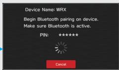 SUBARU WRX (2021) - COUPLAGE DU SYSTème AVEC UN TÉLÉPHONE/PÉRIPHÉRIQUE Bluetooth - 4