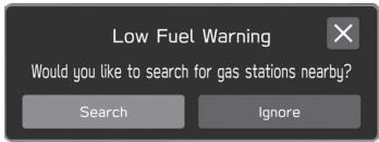 SUBARU WRX (2021) - Avertissement de niveau bas de carburant - 1