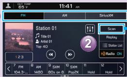 SUBARU WRX (2021) - >> Sélectionnez la bande radio et la station de radio. - 2