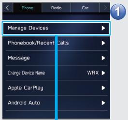 SUBARU WRX (2021) - AJOUT D'UN TÉLÉPHONE/PÉRIPHÉRIQUE Bluetooth - 3