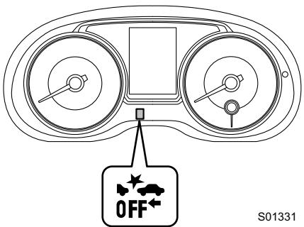 SUBARU Crosstrek (2016) - Témoin indiquant que le système de freinage avant collision est désactivé - 1
