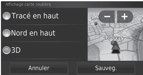 Honda Civic 10 (2017-2019) - Affichage carte routière (orientation de la carte) - 8