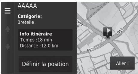 Honda Civic 10 (2017-2019) - Visualisation de la carte de destination - 1