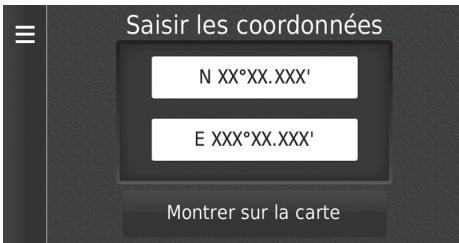 Honda Civic 10 (2017-2019) - Recherche d'un lieu à l'aide des coordonnées - 5