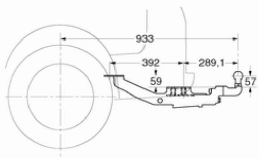 OPEL Vivaro A (2006-2014) - Dimensions de montage du dispositif d'attelage - 1