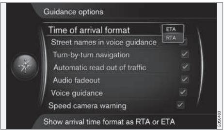 VOLVO Sensus (2017) - Navigation - options de guidage - 1