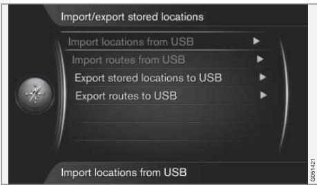 VOLVO Sensus (2017) - Navigation - importer/exporter des lieux mémorisés - 1