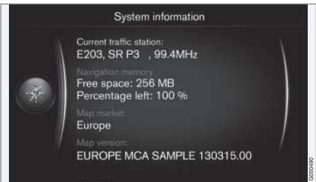 VOLVO Sensus (2017) - Navigation - Informations concernant la carte et le système - 1