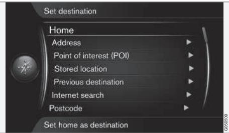 VOLVO Sensus (2017) - Navigation - indiquer la destination - 1