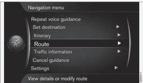 VOLVO Sensus (2017) - Navigation - trajet - 1
