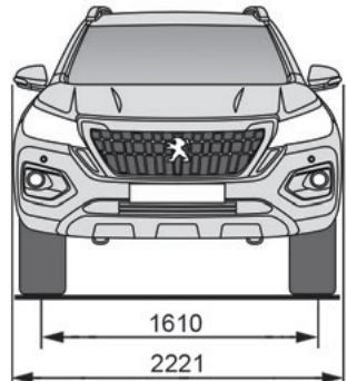 PEUGEOT Landtrek (2021-2024) - Dimensions (en mm) - 1