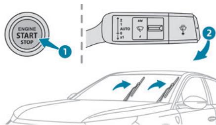 PEUGEOT 3008 (2023) - Position particulière des essuie-vitres avant - 1