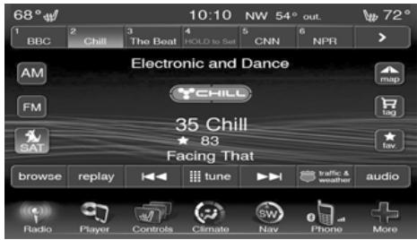 DODGE Journey (2020) - Mode Radio satellite SiriusXMMD - selon l'equipement - 1