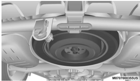 DODGE Journey (2020) - Emplacement et retrait de la roue de secours - 1