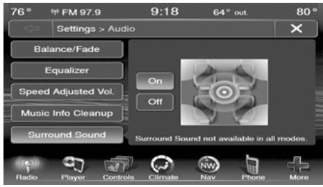 DODGE Journey (2020) - Surround Sound (Son ambiophonique) - selon l'equipement - 1