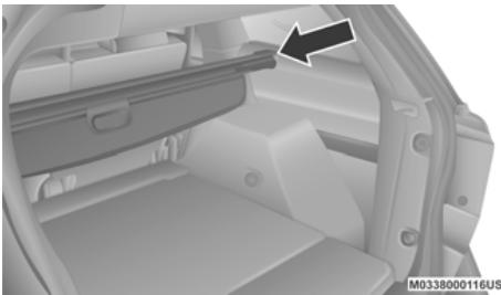 DODGE Journey (2020) - Pour installer le couvre-bagages : - 1