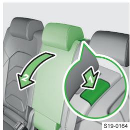 SKODA Kodiaq (2017-2021) - Rabattre le dossier du milieu vers l'avant - 1