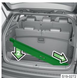 SKODA Kodiaq (2017-2021) - Ranger la plage arrêté sous le plancher de charge-ment variable - 2