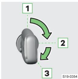 SKODA Kodiaq (2017-2021) - Positions de la clé dans le contacteur d'allumage - 1