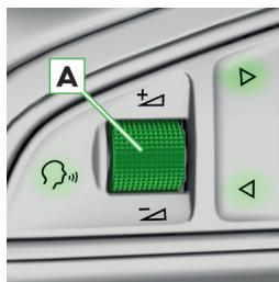 SKODA Kodiaq (2017-2021) - Fonctionnement à l'aide du volant multifonction - 1